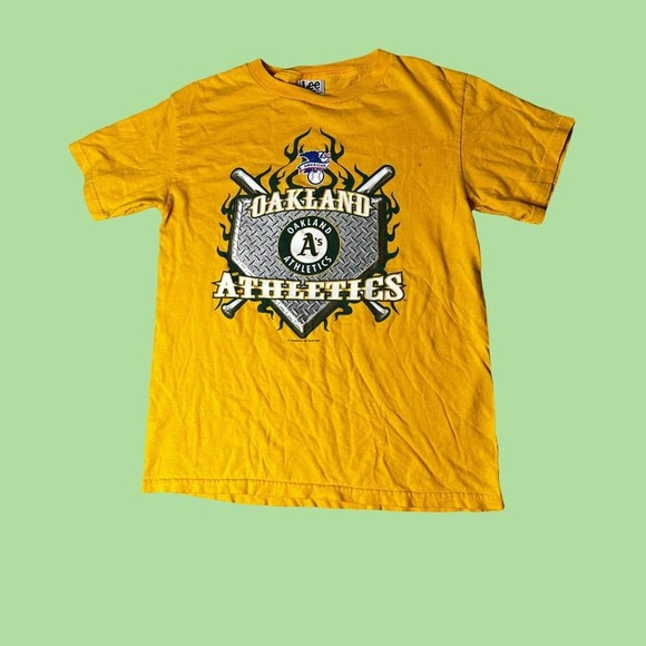 VINTAGE 2005 OAKLAND ATHLETICS GREEN FLAME LEE SPORT SIZE SMALL - Picture 1 of 5